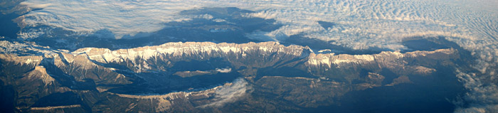 Über den französischen Alpen; Bild größerklickbar